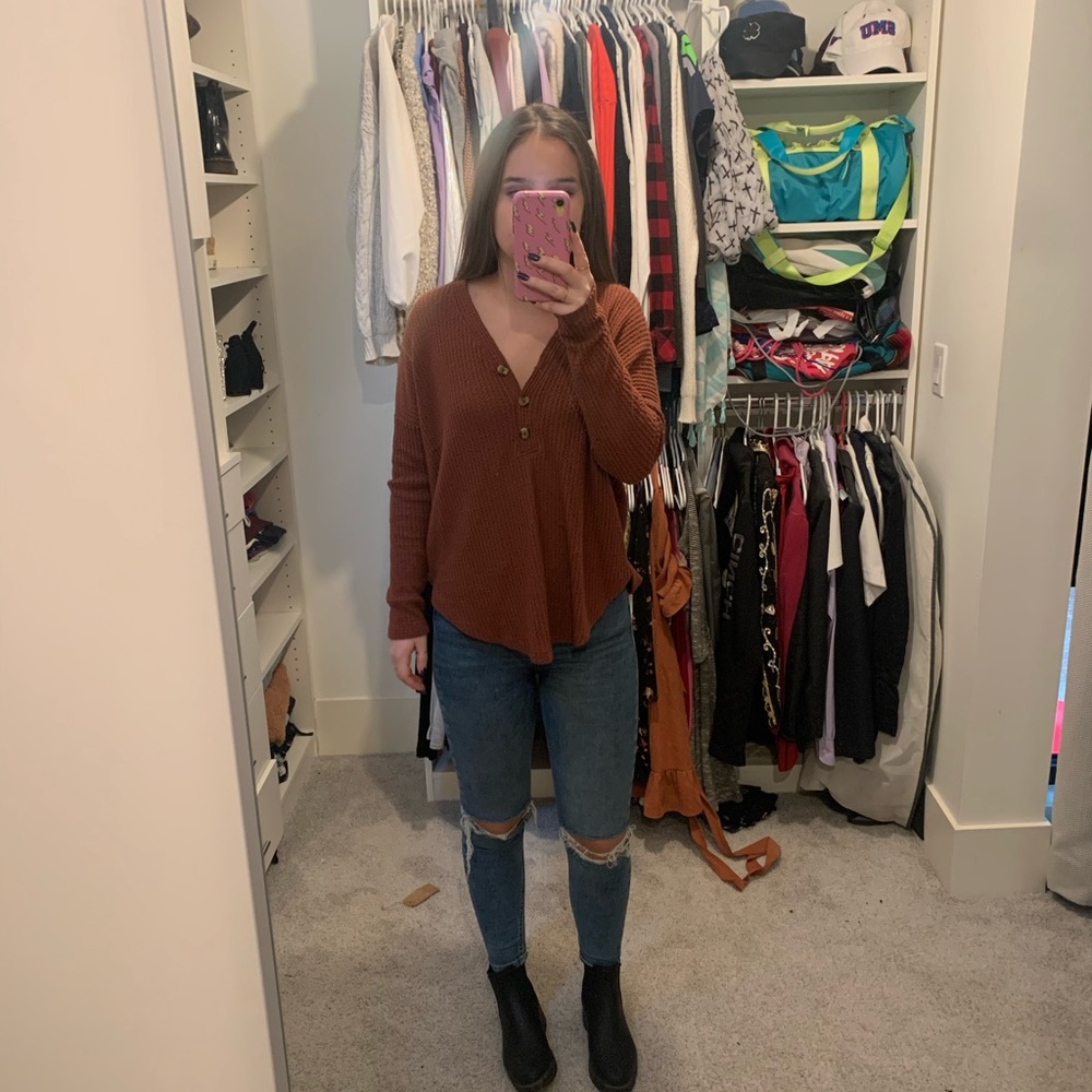 Orange/Rust Sweater - image 2